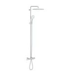 Tempesta Cube 250 Kolon Duş Sistemi+Termostatik Banyo Batarya Seti Gagalı