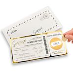 Templatables GOLD Scratch & Reveal Seyahat Bileti, Kişiselleştirilmiş Sürpriz Yatılı Geçiş Hediyesi ENVELOPE | Altın Bilet, Yıldönümü, Doğum Günü, Sevgililer ve Noel için Eşsiz Uçuş Seyahat Hediyesi