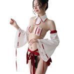 Temptshow Japon hizmetçi cadı cosplay kostüm yetişkin seksi gecelik tutku günaha iç çamaşırı (cadı takım elbise)