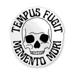 Tempus Fugit Memento Mori Su Şişeleri, Kaykaylar, Defterler, Dizüstü Bilgisayar, Kindle, HydroFlask, Vinil Su Geçirmez Çıkartmalar için, Boyut 4 inç