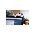 TEMUNGUR 2’li Siyah Beyaz Sevimli Kedi Masa Süsü | Minimal Ofis Araç Laptop Dekor