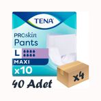Tena 10'lu 4 Paket 40 Adet Pants Maxi 8 Damla Büyük Boy Large Emici Külot