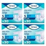 Tena 4 Paket 120 Adet PROskin Slip Plus 6 damla Small Küçük Boy Belbantlı Hasta Bezi