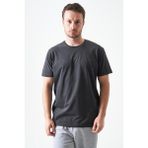 Tena Erkek Antrasit Bisiklet Yaka Basic Tişört - 2XL