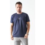 Tena Erkek Antrasit Bisiklet Yaka Casual Baskılı Modal Tişört - 2XL
