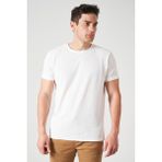 Tena Erkek Beyaz Bisiklet Yaka Petek Basic Tişört - 2XL