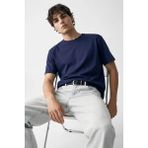 Tena Erkek Lacivert Bisiklet Yaka Modal Basic Tişört - 2XL