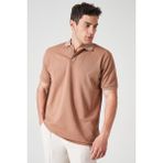 Tena Erkek Vizon Ayaklı Yaka Ottoman Basic Tişört - 4XL