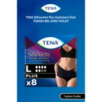 TENA Silhouette Plus Kadınlara Özel Yüksek Bel Emici Külot Siyah L 8'li 1 Paket (8 Adet)