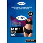 Tena Silhouette Plus Kadınlara Özel Yüksek Bel Emici Külot Siyah M 9'lu 2 Paket (18 Adet)