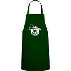 Tencere Içi Love Cooking Yazılı Özel Baskılı Chef Mutfak Önlüğü Avcı Yeşili
