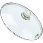 Tencere Sahan Tava Cam Kapağı Kapak 14 cm Beyaz Tutma Tepesi - Adet-Set