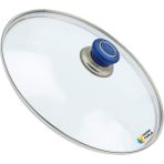 Tencere Sahan Tava Cam Kapağı Kapak 14 cm Mavi Tutma Tepesi - Adet-Set