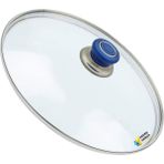 Tencere Sahan Tava Cam Kapağı Kapak 16 cm Mavi Tutma Tepesi - Adet-Set