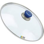 Tencere Sahan Tava Cam Kapağı Kapak 26 cm Mavi Tutma Tepesi - Adet-Set