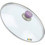 Tencere Sahan Tava Cam Kapağı Kapak 28 cm Lila Tutma Tepesi - Adet-Set
