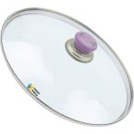 Tencere Sahan Tava Cam Kapağı Kapak 40 cm Lila Tutma Tepesi - Adet-Set