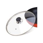 Tencere Tava Sahan Teflon Granit Için Cam Kapak 30 Cm