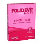 Tenda İlaç Folidevit Metil Folat Vitamin B6 D3 Zencefil 30 Tablet