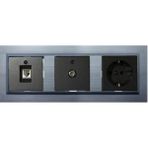 Tenda Ovivo Quantum Gümüş 3'lü Set Topraklı Priz + Uydu (Televizyon) Prizi + Nümeris (Telefon) Prizi