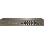 Tenda TEG5312F 8 Port 10-100-1000 2 Port SFP L2 Çelik Kasa Rack Mount Yönetilebilir Switch