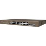 Tenda TEG5328P-24-410W 24 Port Poe+ 10-100-1000 Switch 4 Port Sfp L3 Çelik Kasa Rack Mount