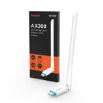 Tenda WLAN USB Stick PC Adaptörü, AX300 2.4G 286Mbit/s, 6dBi Anten, Soft-AP, WPA2, Windows 7/10/11, U2