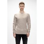 Tender Bej Bisiklet Yaka Erkek Triko Kazak - 2XL