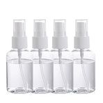 Tendia 4 Paket 50 ml Sprey Şişeleri Ince Sis Şeffaf Boş Plastik Sprey Şişeleri Doldurulabilir Şişe Parfüm Atomizer Konteyner Temel Seyahat için Parfü