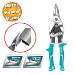 Tenekeci Metal Aluminyum Ince Metal Sac Kesme Makasi Izole Sapli Karton Deri Bakir Kesim 25 Cm