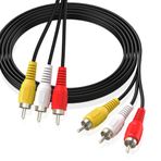 Tengchi Ses Video Bileşenlerini Bağlamak için 3 RCA Erkek - Erkek Kompozit Kablo AV Erkek - Erkek Ev Sineması için Kablo; Stereo Sistemler (10 Feet)