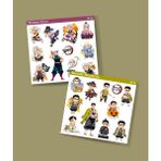 Tengen Uzui-Demon Slayer Gyomei Himejima -Parlak Kağıt 2 Li Set Anime Sticker Çıkartma-Kimetsu No Yaiba - 1 - --