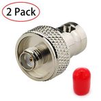 TengKo Orijinal SMA Dişi BNC Dişi Konnektör Dönüştürme Adaptörü İki Yönlü Telsiz için BaoFeng UV-5R FD-880 uyumlu ve Daha Fazla Mobil Anten (2 PACK)
