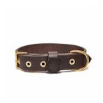 Tengri Handmade Deri Köpek Tasması Kahverengi L (46-55 CM) Cl-Te-Br-L