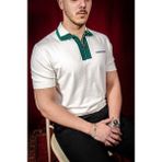 Tenis Club Yarım Fermuarlı Erkek Polo T-Shirt Nw - 00-Beyaz - XL