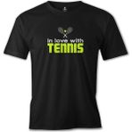Tenis - In Love With Siyah Erkek Tshirt - XXXL