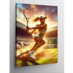 Tenis Oynayan Kadın Kanvas Tablo