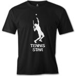 Tenis Star Siyah Erkek Tshirt - L