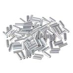 Tenlacum 1,0 mm - 1,5 mm İç Çap Balık Tutma Tel Lider Sıkma Kolları Alüminyum Boru Konnektörü Olta Takımı Seti (100 Parça) (1,2 mm)