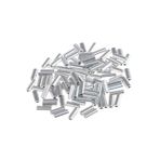 Tenlacum 1,0 mm - 1,5 mm İç Çap Balık Tutma Tel Lider Sıkma Kolları Alüminyum Boru Konnektörü Olta Takımı Seti (100 Parça) (1,5 mm)