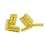 Tenlacum 10 Parça Çoklu 3 Katlı Kaydırmalı Kilit Manyetik Tüp Pirinç Tokalar Kolye, Bilezik Takı Bulguları Kendin Yap Yapımı için - 21 x 10 x 6 mm (Altın)