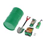 Tenlacum 1/10 Ölçekli Yangın Söndürücü Azot Şişesi Yakıt Tankı ve Yağ Tambur Seti RC Rock Paletli Aksesuar Dekor Aracı SCX10 D90 TRX4 için - (tanımlandığı gibi, Yeşil)