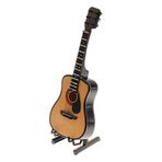 Tenlacum 1/6 ölçekli aksiyon figürleri, bebek evi aksesuarı, ahşap gitar, model, minyatür müzik aleti, oyuncaklar için