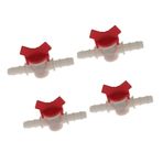Tenlacum 4 Parça Akış Regülatörü Su Pompası Düz Valf Su Akış Şalteri Su Durdurma Vanası Hortum Borusu için 2 adet x 10 mm + 2 x 12 mm