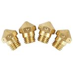Tenlacum 4 Parça Mk10 Dişli Pirinç Nozul 1,75 / 0,4 mm 3D Yazıcı Ekstruder Aksesuarları Wanhao I3 Plus için