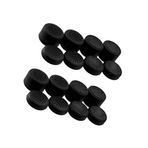 Tenlacum 8x Kaymaz Silikon Yedek Joy Stick Kumanda Kılıfı Koruyucu Kapaklar + PlayStation 4, PS4 için 8x Gelişmiş Yükseklik Kapakları Siyah