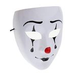 Tenlacum Elle Boyanmış Üzgün Palyaço Kostümü Maske Festival Kostümü Cosplay Maskeli Balo Maskesi