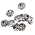 Tenlacum Gardırop ve Ayakkabı Dolapları için 304 Paslanmaz Çelik Dairesel Dolap Havalandırma Kapağı Ağ Delikli Panjur (10 Adet) (19 mm)