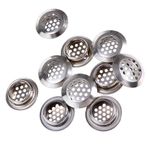Tenlacum Gardırop ve Ayakkabı Dolapları için 304 Paslanmaz Çelik Dairesel Dolap Havalandırma Kapağı Ağ Delikli Panjur (10 Adet) (25 mm)