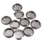 Tenlacum Gardırop ve Ayakkabı Dolapları için 304 Paslanmaz Çelik Dairesel Dolap Havalandırma Kapağı Ağ Delikli Panjur (10 Adet) (35 mm)